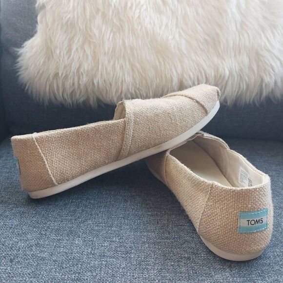 TOMS Alpargata Shoes Woven Tan size 10 - Picture 4 of 8